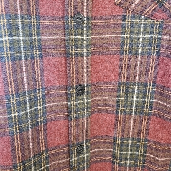 NWT Weatherproof Vintage‎ Men's Plaid Flannel Shirt Button Up Red Yellow Size S - Picture 3 of 11